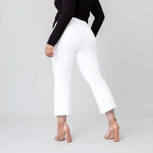 SPANX On-the-Go Kick Flare Pant with Silver Lining Technology, White, XL